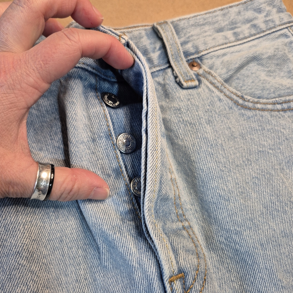Levi's Light Blue Denim Mini Skirt - Picture 3 of 13